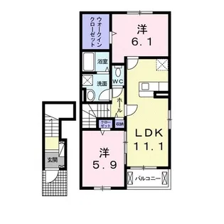 サニーシエル【2階】の間取り