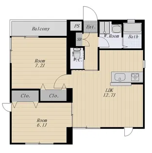 CASA PATIO【2階】の間取り