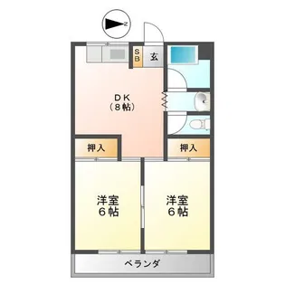 向陽ビル【2階】の間取り