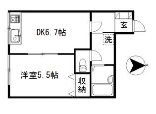 ロイヤルウッド【1階】の間取り
