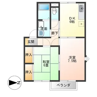 レピュートモアーB【1階】の間取り