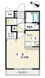 パラドールつつじヶ丘II【2階】の間取り