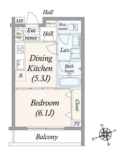 センチュリー大井町ゼームス坂【2階】の間取り