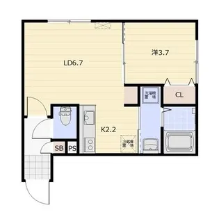 polku(ポルク)【4階】の間取り