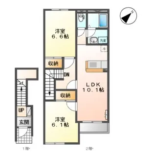 アグレイア【2階】の間取り