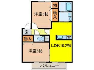 エルムンド【2階】の間取り
