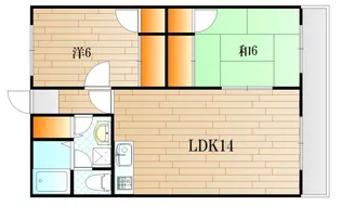 ファッショナブルマンション【2階】の間取り