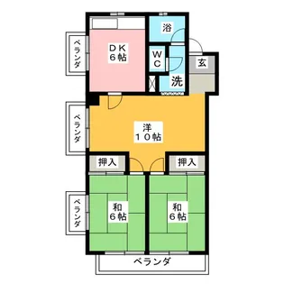 カナル中川【3階】の間取り