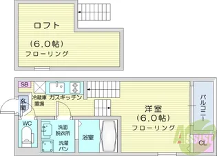 グレーステラス福住【1階】の間取り
