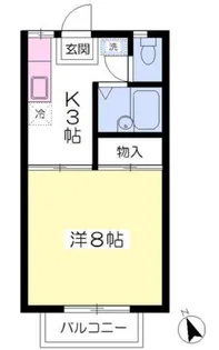 ポリマーローズ【2階】の間取り