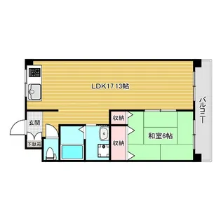 サンライズ高槻【3階】の間取り