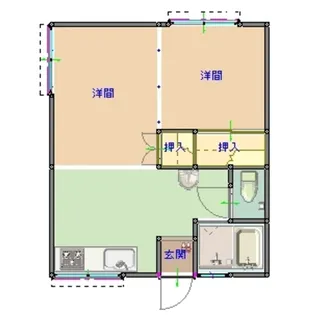 富山県富山市稲荷元町1【アパート】の間取り