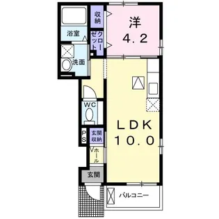 サニーヒルズ コート【1階】の間取り