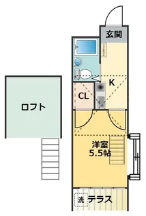 レオパレス旗の台【1階】の間取り