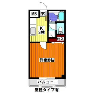 グランドール市川【2階】の間取り
