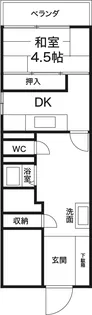 1DKの間取り画像