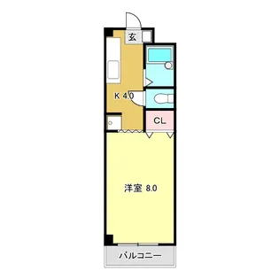 リバープール桟四II【2階】の間取り