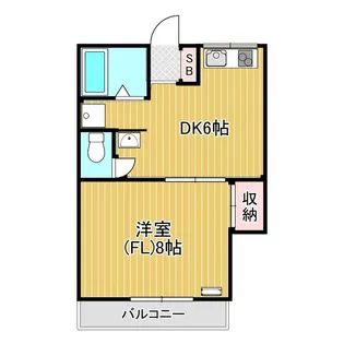 1Kの間取り画像