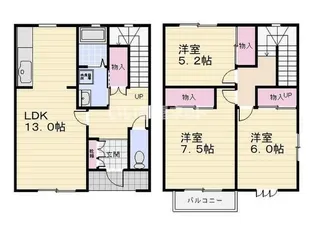 神奈川県横浜市栄区上郷町【一戸建】の間取り