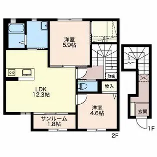 コンフォート木津【2階】の間取り