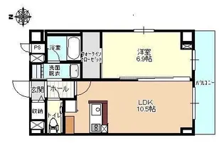 ハートフル医大前【2階】の間取り