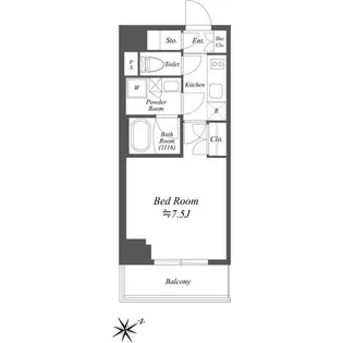 ブライズ白金台【4階】の間取り