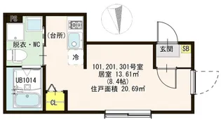 ハーモニーテラスSakura street【3階】の間取り