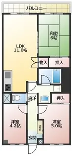 ルネ新行徳B【4階】の間取り