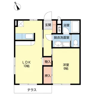 フラットサイドパーク【1階】の間取り