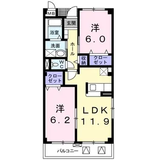 エトワール城東【2階】の間取り