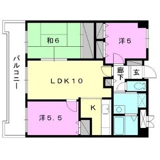 愛媛県伊予市灘町【マンション】の間取り