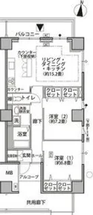 東雲キャナルコートCONAN21号棟【10階】の間取り