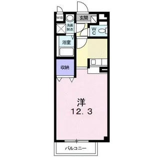 1Kの間取り画像