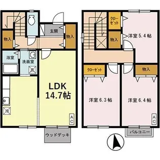 さくらハウス【1階】の間取り
