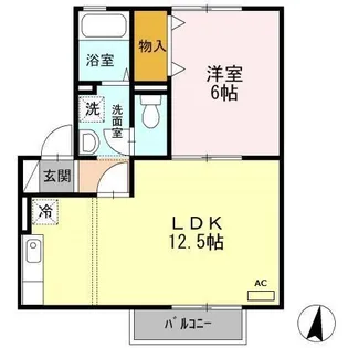 メルベーユ富の原 A棟【2階】の間取り