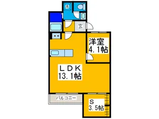 バッハレジデンス深井【2階】の間取り