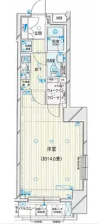 プレール・ドゥーク西横浜【4階】の間取り
