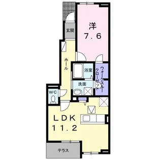 1LDKの間取り画像