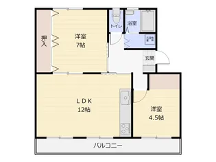 清瀬代田住宅【5階】の間取り