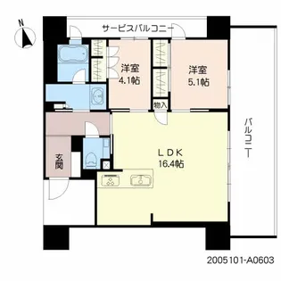 福岡県福岡市中央区荒戸2【マンション】の間取り
