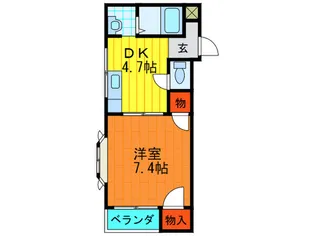 シャンテ北館【4階】の間取り