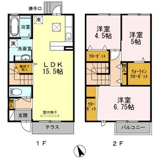 広島県広島市東区牛田新町1【一戸建】の間取り