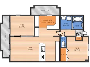 セゾンアルビレオ【4階】の間取り