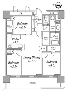 東京都江東区亀戸6【マンション】の間取り
