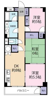カマクラ大船コーポ【4階】の間取り