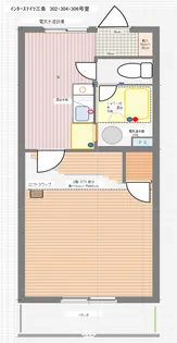 インターステイツ三条【3階】の間取り