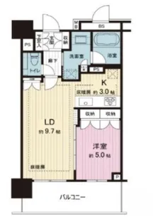 ブランズタワー豊洲【33階】の間取り