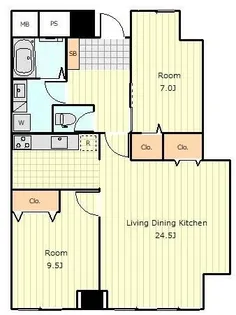 DS海岸ビル【12階】の間取り