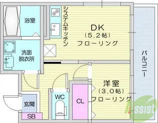 クレール【1階】の間取り