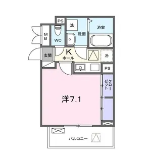 (仮)下鳥羽中円面田町アパート【1階】の間取り